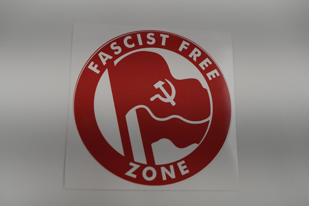 Fascist free zone - Antifascist sticker