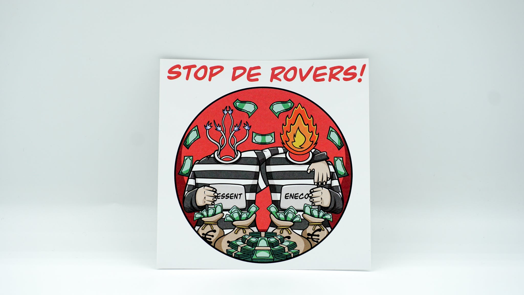Stop de rovers - Anti energiebedrijven sticker