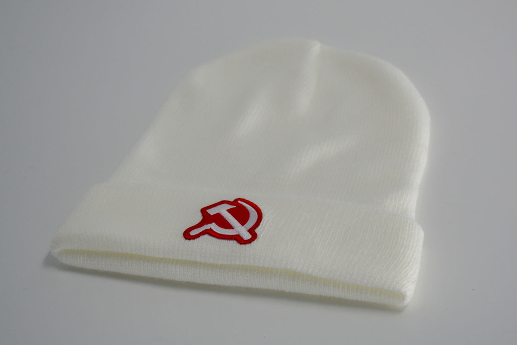 ☭ White beanie