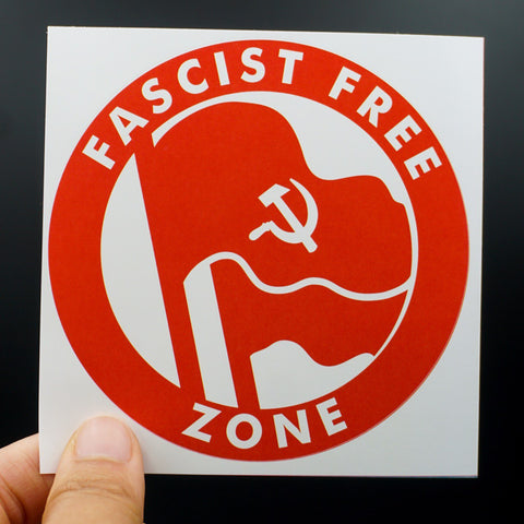 Fascist free zone - Antifascist sticker